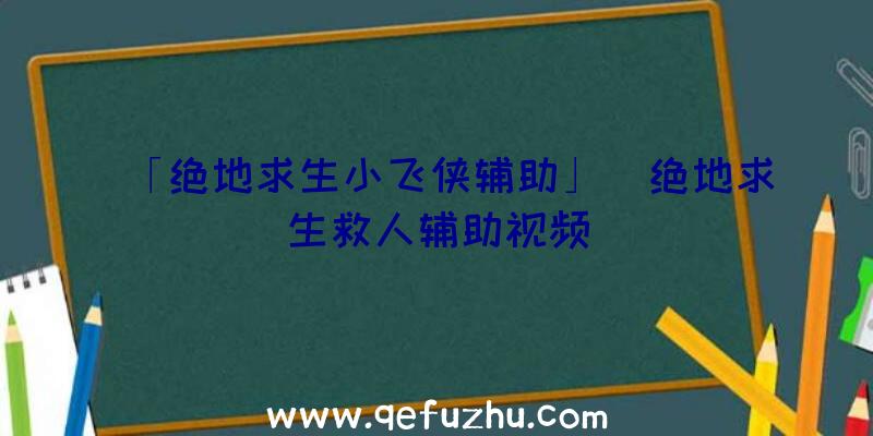 「绝地求生小飞侠辅助」|绝地求生救人辅助视频